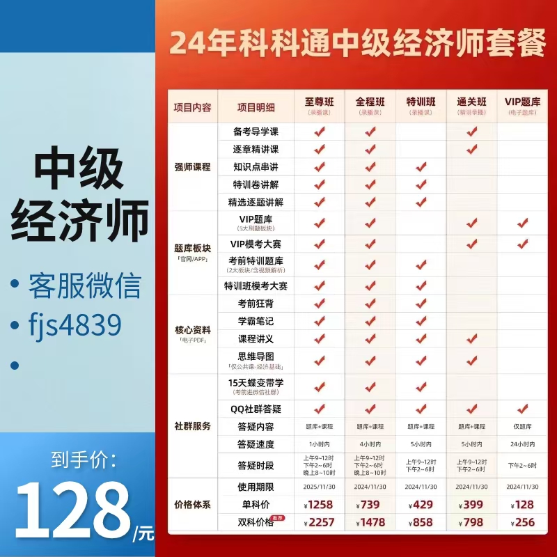科科通中级经济师